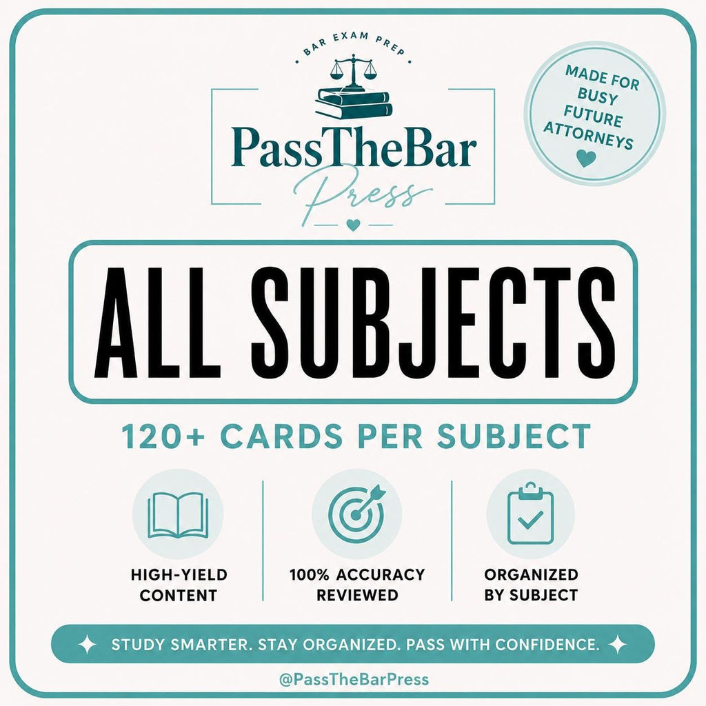 Florida Civil Procedure Bar Exam Flashcards | Bar Exam Prep (Digital Download)